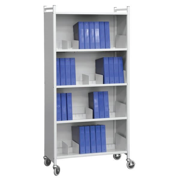 Omnimed Light Grey Versa Cabinet Style Moble Rack With Four Shelves