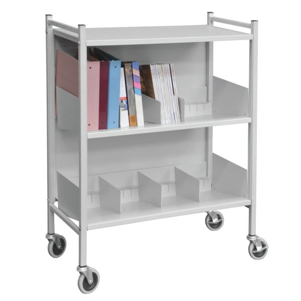 Omnimed Light Grey Versa Open Style Moble Rack With Two Shelves