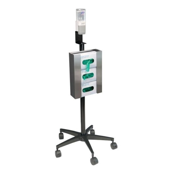 Omnimed Mobile Glove And Sanitizer Stand