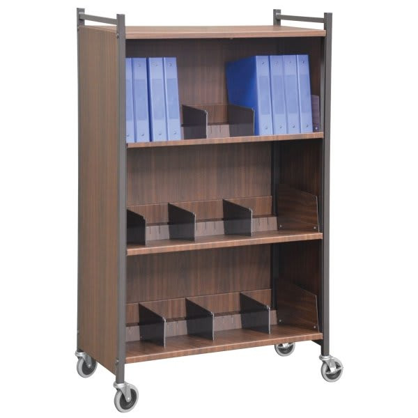 Omnimed Woodgrain Versa Cabinet Style Moble Rack With Three Shelves