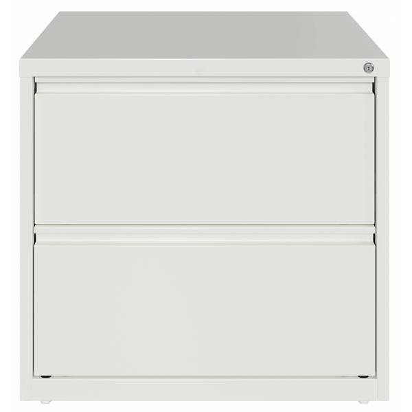 Hirsh 30" Wide 2 Drawer Metal Lateral File Cabinet For Home And Office, Holds Letter, Legal And A4 Hanging Folders, White