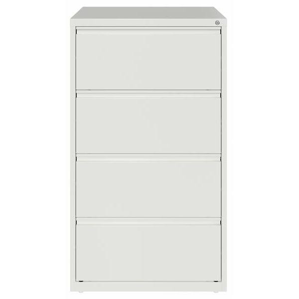 Hirsh 30" Wide 4 Drawer Metal Lateral File Cabinet For Home And Office, Holds Letter, Legal And A4 Hanging Folders, White