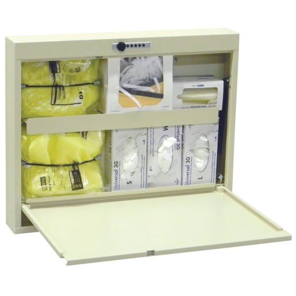 Omnimed Beige Manual Assist Ppe Isolation Wall Desk