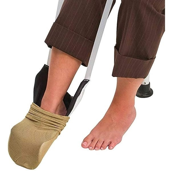 Dmi Deluxe Sock Aid / Helper - Easily Pull On Socks Without Bending, White