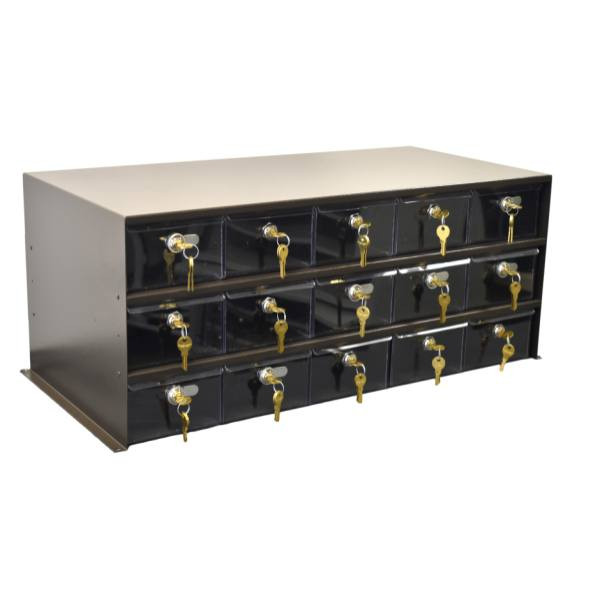 Omnimed Adapticab Storage 15 Medium Acrylic Drawers W/Locks Woodgrain Cabinet