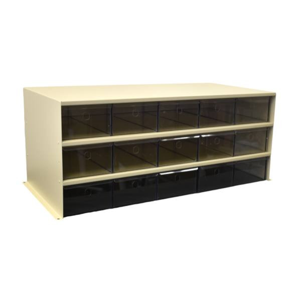 Omnimed Adapticab Storage Solution 15 Medium Acrylic Drawers Beige Cabinet