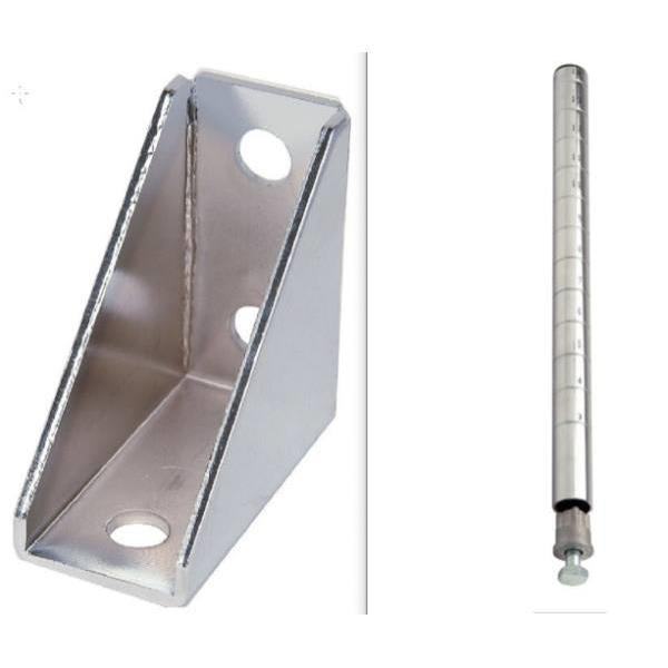 Quantum Storage Systems Posts With Wall Mount Brackets Chrome 14h Inch