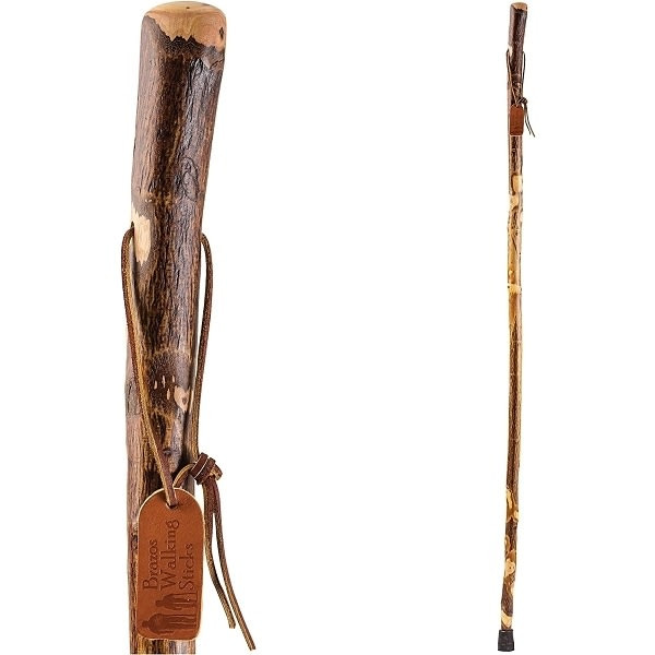 Brazos 48" Free Form Hawthorn Wood Walking Stick Hiking/Trekking Pole, USA Made