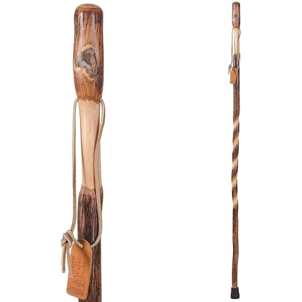 Brazos 48" Trekking/Hiking Pole, Lightweight Wood, Made In The Usa, Hickory