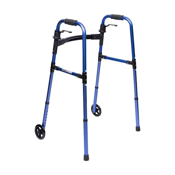 Medacure Lightweight Adult Paddle Walker With 5" Wheels - Blue