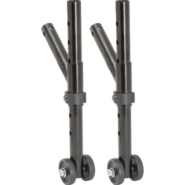 Rear Anti Tippers - Push Button Style With Rollers - 1 Pair