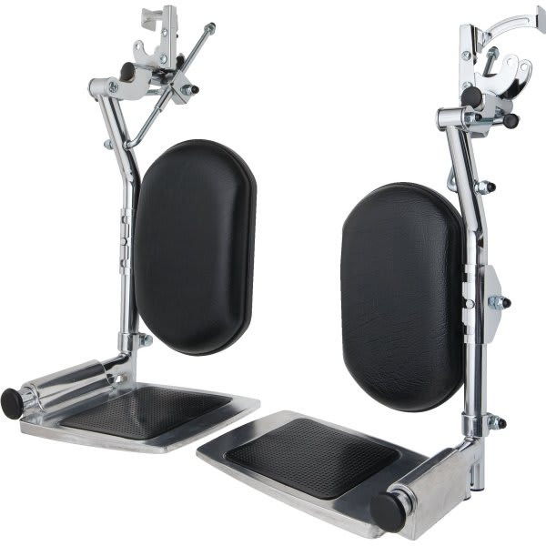 Top Latch Style Heavy-Duty Legrest With Calf Pad - Left Hemi Cam Lock