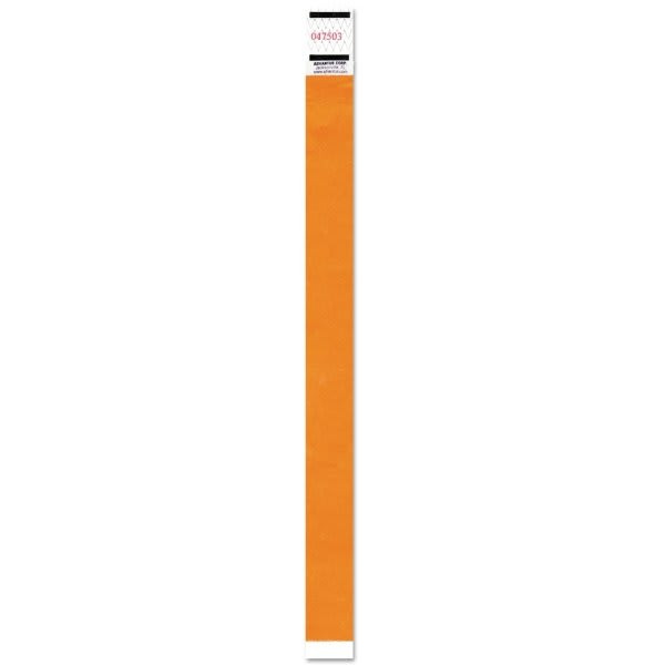 Advantus Crowd Management Wristband, Sequential Numbers, 9 3/4 X 3/4, (Neon Orange) (500-Pack)