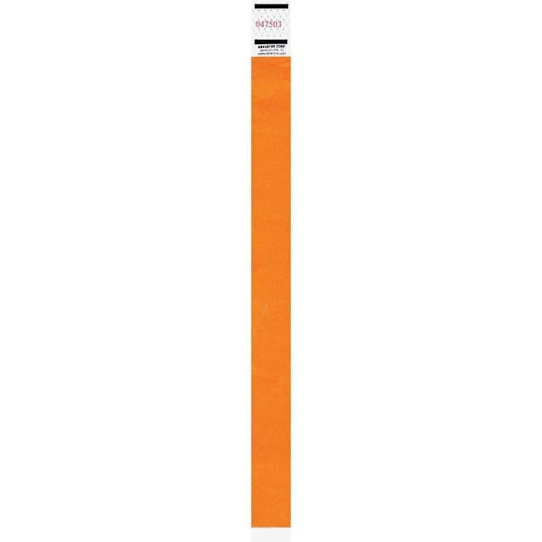 Advantus Neon Tyvek Wristbands - Neon Orange Package Of 500