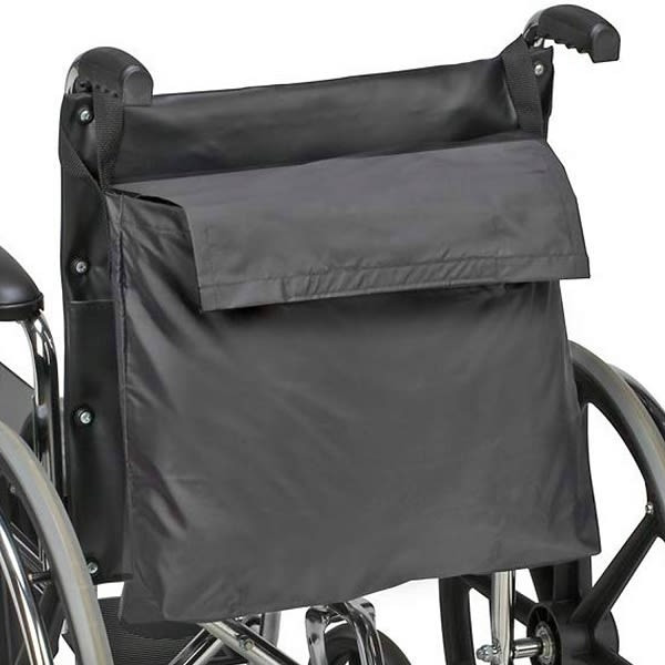 DMI Wheelchair Storage Bag, Easy Access Pouch/Pockets, Flexible Straps, Black