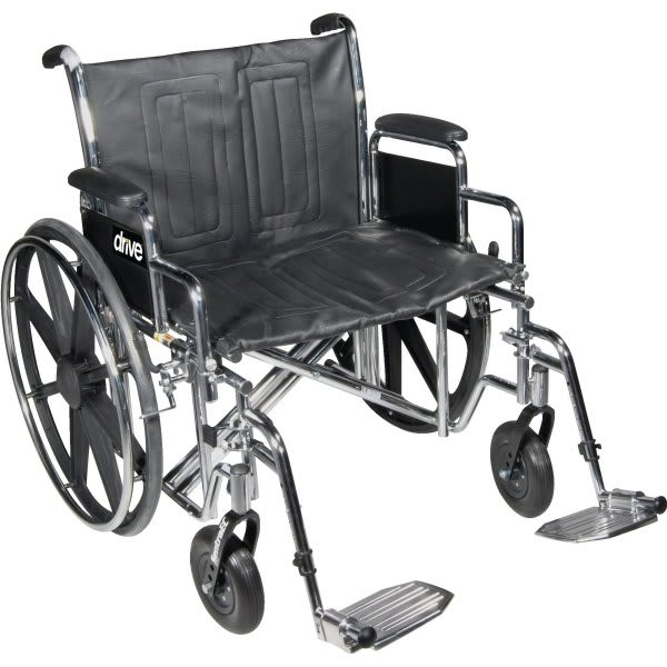 Drive 24 In Bariatric Heavy Duty Sentra Ec Wheelchair W/ Elevating Footrests