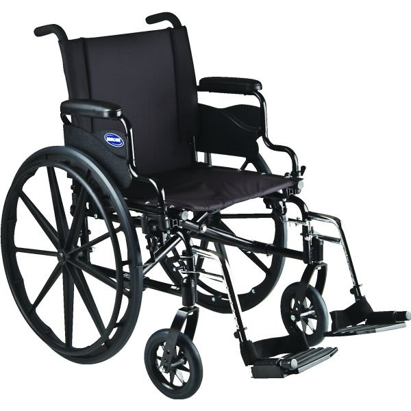 Invacare 9000xt Dual Axle Wheelchair 19"X17" Desk Length Swing Away Footrests Composite