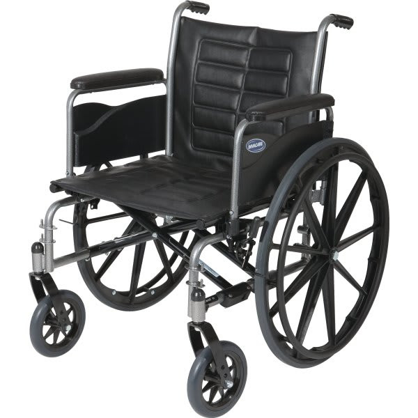 Invacare Tracer Iv Standard Wheelchair 24x18" Full Length Swing Away Footrests Composte