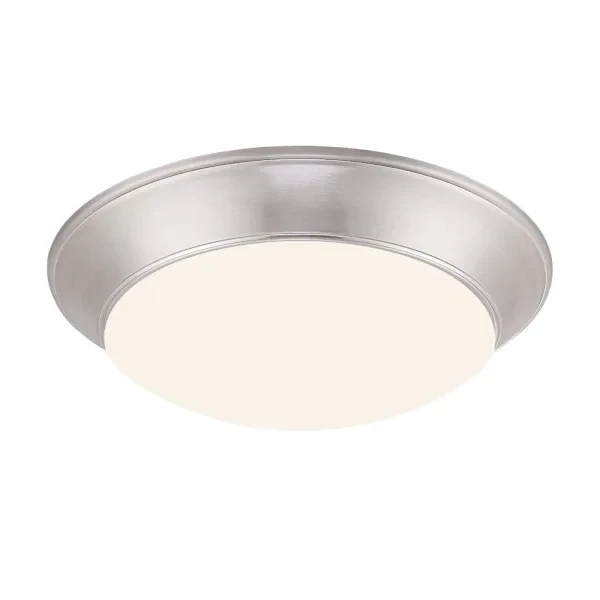 Seasons 13-Inch Dome 17w Dimmable Integrated LED Flush Mount Light With 5 CCT Selectable, Brushed Nickel