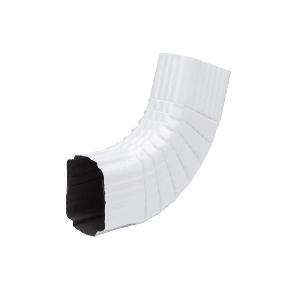 Amerimax 2 in. x 3 in. White Aluminum Downspout B-Elbow