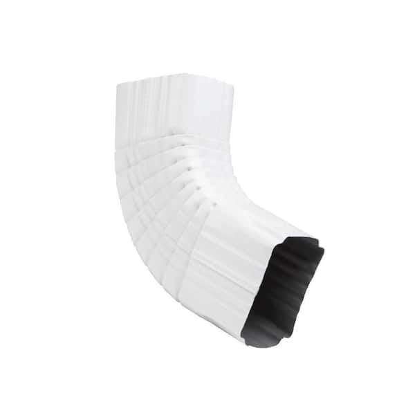 Amerimax 3 in. x 4 in. White Aluminum Downspout B-Elbow