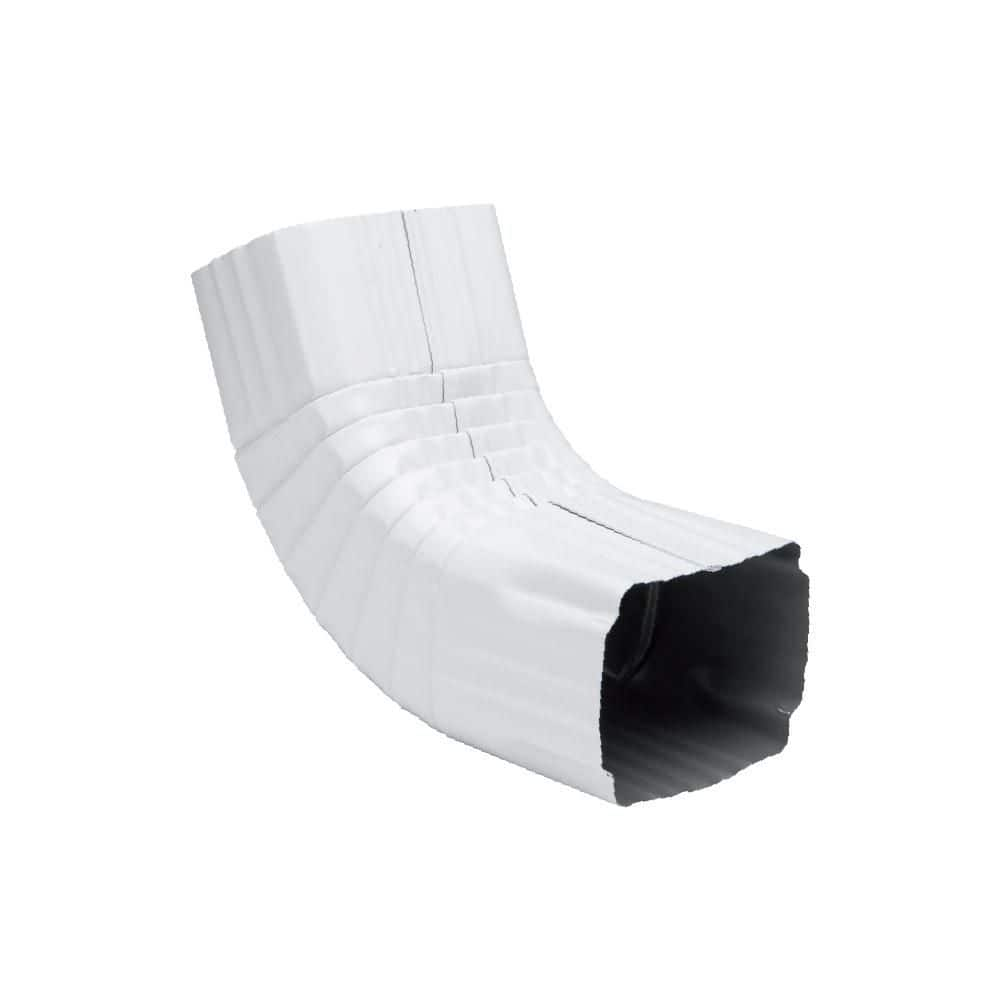 Amerimax 3 in. x 4 in. White Aluminum Downspout A-Elbow