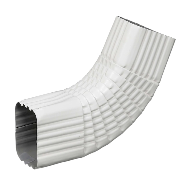 Amerimax Aluminum 12-in White Downspout Side Elbow