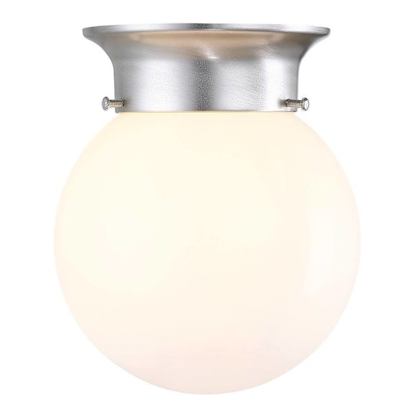 Seasons 6 In. 1-Light Bulb-Based Globe Fixture In Brushed Nickel