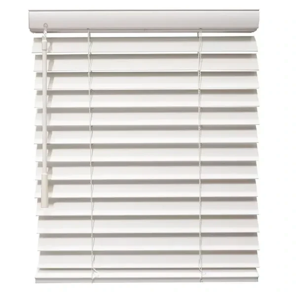 2 In. Smooth Faux Wood 84 In. X 48 In. Room Darkening Blind, Pure White (Actual Size 83.5 x 48)