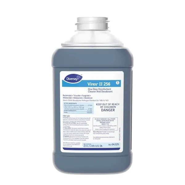 Diversey Virex II 256 One-Step Disinfectant Cleaner/Deodorant 2.5 L Case Of 2