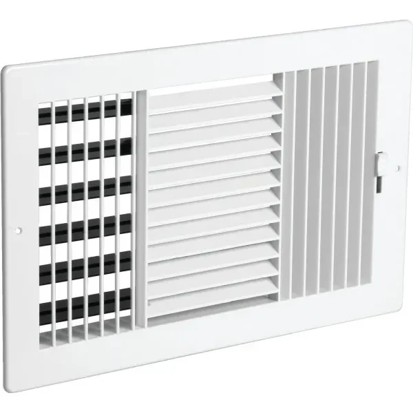 10 In. X 6 In. Three-Way Plastic Register