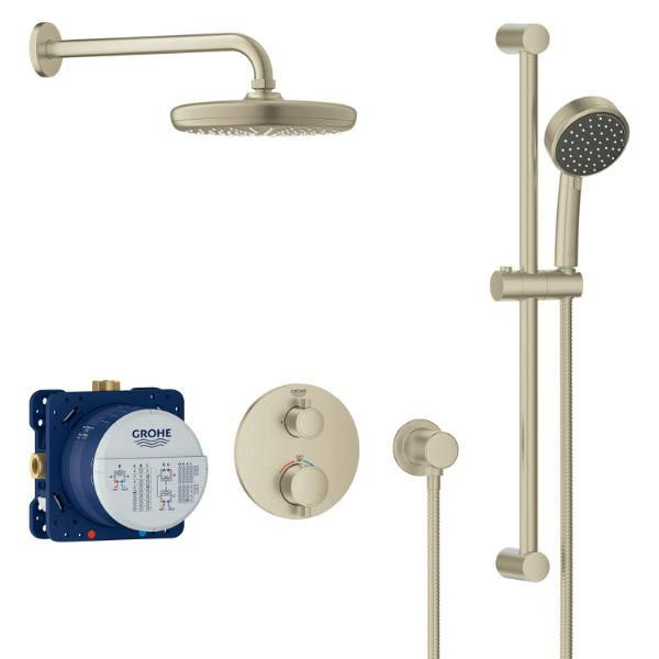 Grohe Grohtherm Round Thm Shwr Set Brushed Nickel