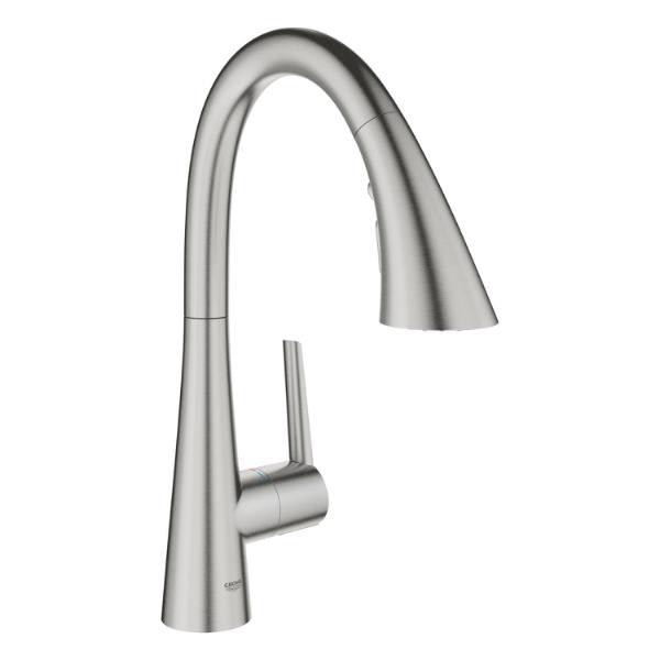Grohe Ladylux Prep Sink Triple Spray Supersteel