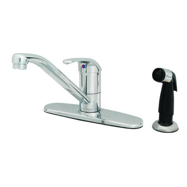 T & S Brass And Bronze Single Lever Faucet 48 In Side Spray
