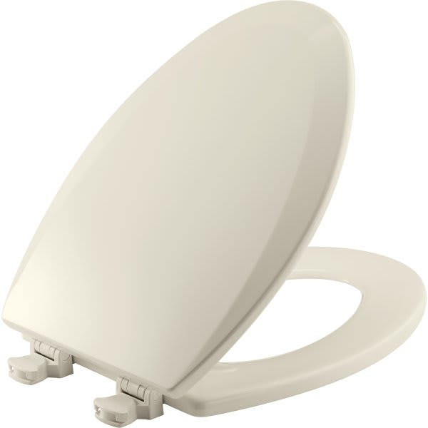 Bemis Easy Clean Closed Elongated Wood Toilet Seat (Biscuit) (6-Pack)