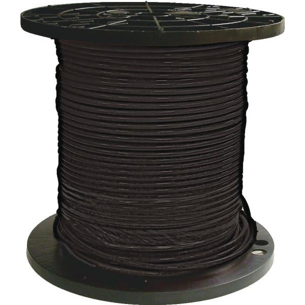 8 Gauge Black Stranded Simpull Thhn Wire, 500'