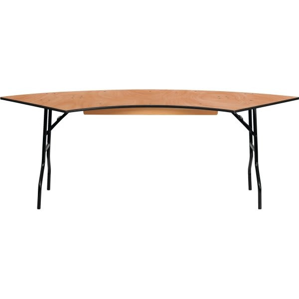 Flash Furniture 7.25 Ft. X 2.5 Ft. Serpentine Wood Folding Banquet Table