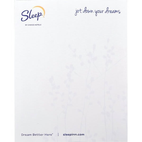 Rdi-Usa Sleep Inn Memo Pad, Case Of 1000