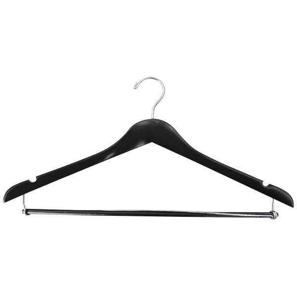 Generic 17x1/2 Standard Hook Male Hanger Matteblack Wood Chrome Case Of 100