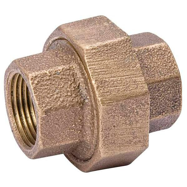 Southland Red Brass Union, 1/2", 125 Psi, -20 To 400° F, No Lead Compliant