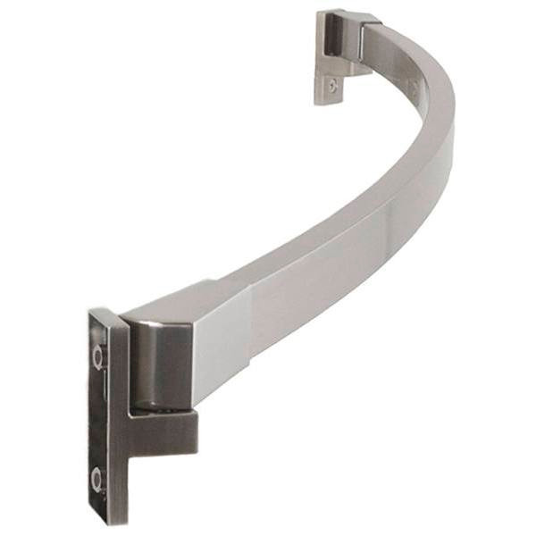 Preferred Bath Adjustable Curved 60" Rectangle Bar Shower Rod Brushed Nickel