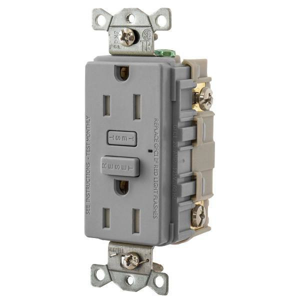 Hubbell Wiring Autoguard 15a 120v Tamper-Resistant Gfci Recp Gray