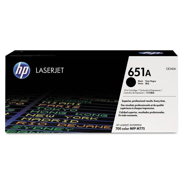 HP 651a, (Ce340a) Black Original Laserjet Toner Cartridge