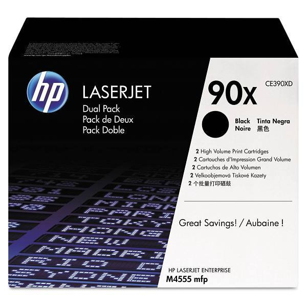 HP 90x High-Yield Black Original Laserjet Toner Cartridges Package Of 2