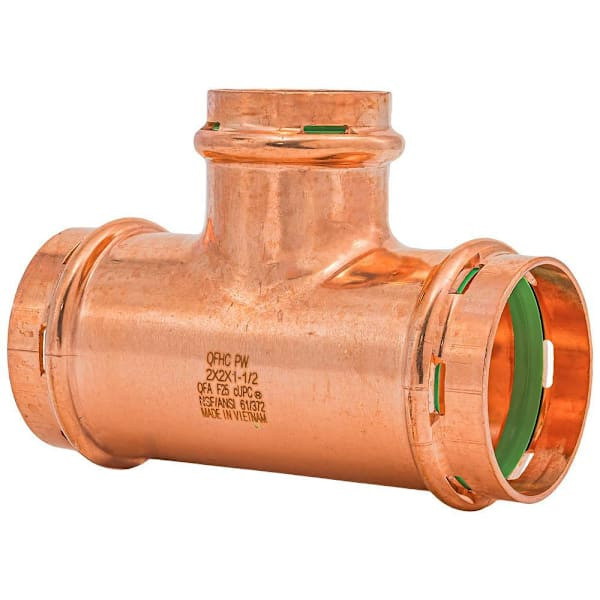 Quickfitting Surepress 2" X 2" X 1-1/2" Press Copper Reducing Tee Fitting