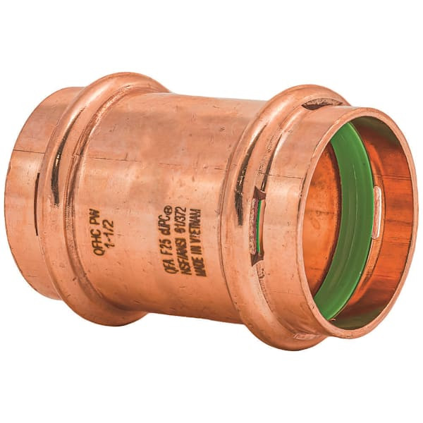 Quickfitting Surepress 1-1/2" X 1-1/2" Press Copper Repair Coupling No Stop
