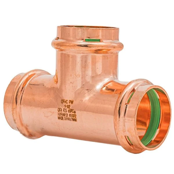Quickfitting Surepress 1-1/2" X 1-1/2" X 1-1/2" Press Copper Tee Fitting