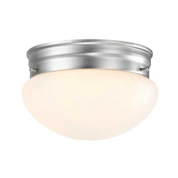 Seasons 6in 1-Light Bulb-Based Mushroom Fixture In Brushed Nickel