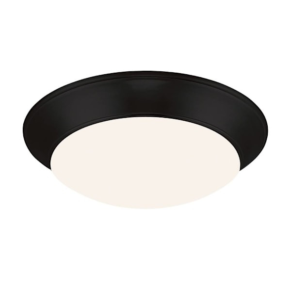 Seasons 13-Inch Dome 15w Dimmable Integrated LED Flush Mount Light With 5 CCT Selectable, Matte Black