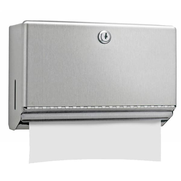 Bobrick Satin-Finish Stainless Steel Multifold Towel Unit 10 3/4" W By 7 1/8" H